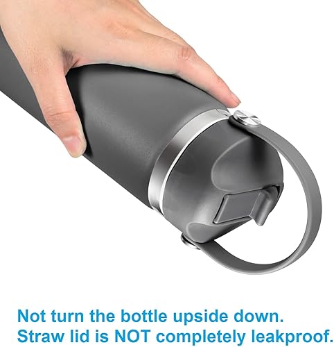 Miniatura 6 de Tapa de popote compatible con Hydro Flask de boca ancha de 12, 16, 18, 32, 40 onzas, tapas con popote para accesorios de botellas de agua, tapa de