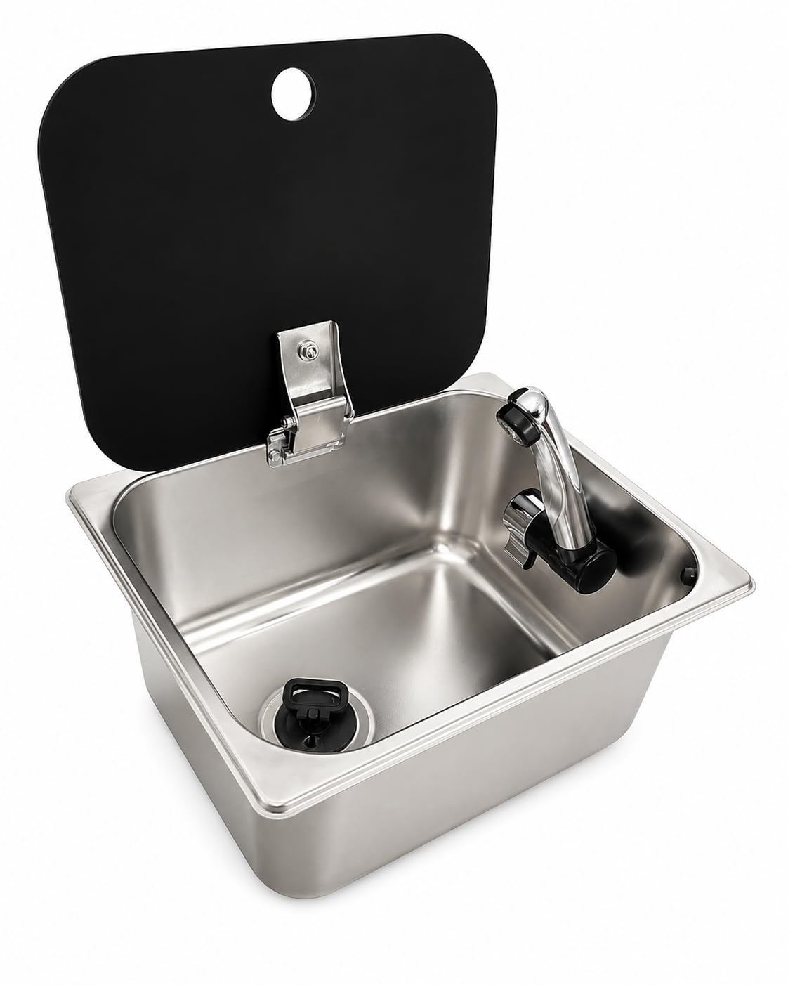 ️Kit Fregadero Camper Pequeño 32x26 con Tapa GARRAFAS A Elegir – Ideal para Kit Camper Furgoneta, Lavabo Caravana y Cocina Camper, Ideal para Muebles Camper