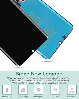 OLED for Xiaomi Mi Note 10 Lite Screen Replacement for Xiaomi Mi Note 10 Lite LCD Display for M2002F4LG M1910F4G Digitizer Touch Screen Assembly Repair Kits (with Fingerprint)