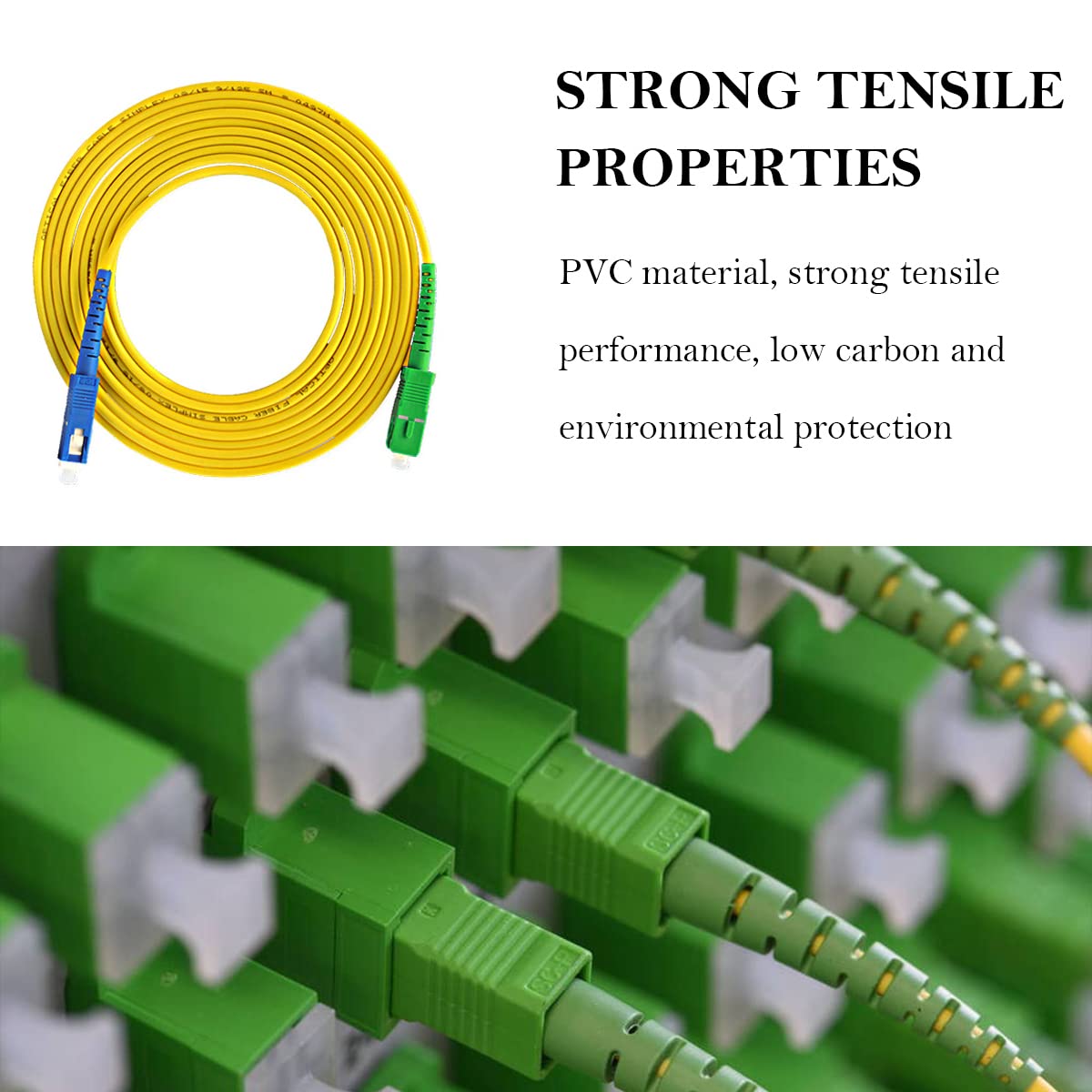 Paialu Fiber Cable, 10M(32.8Ft) SC/UPCSC/APC Fiber Jumper Singlemode