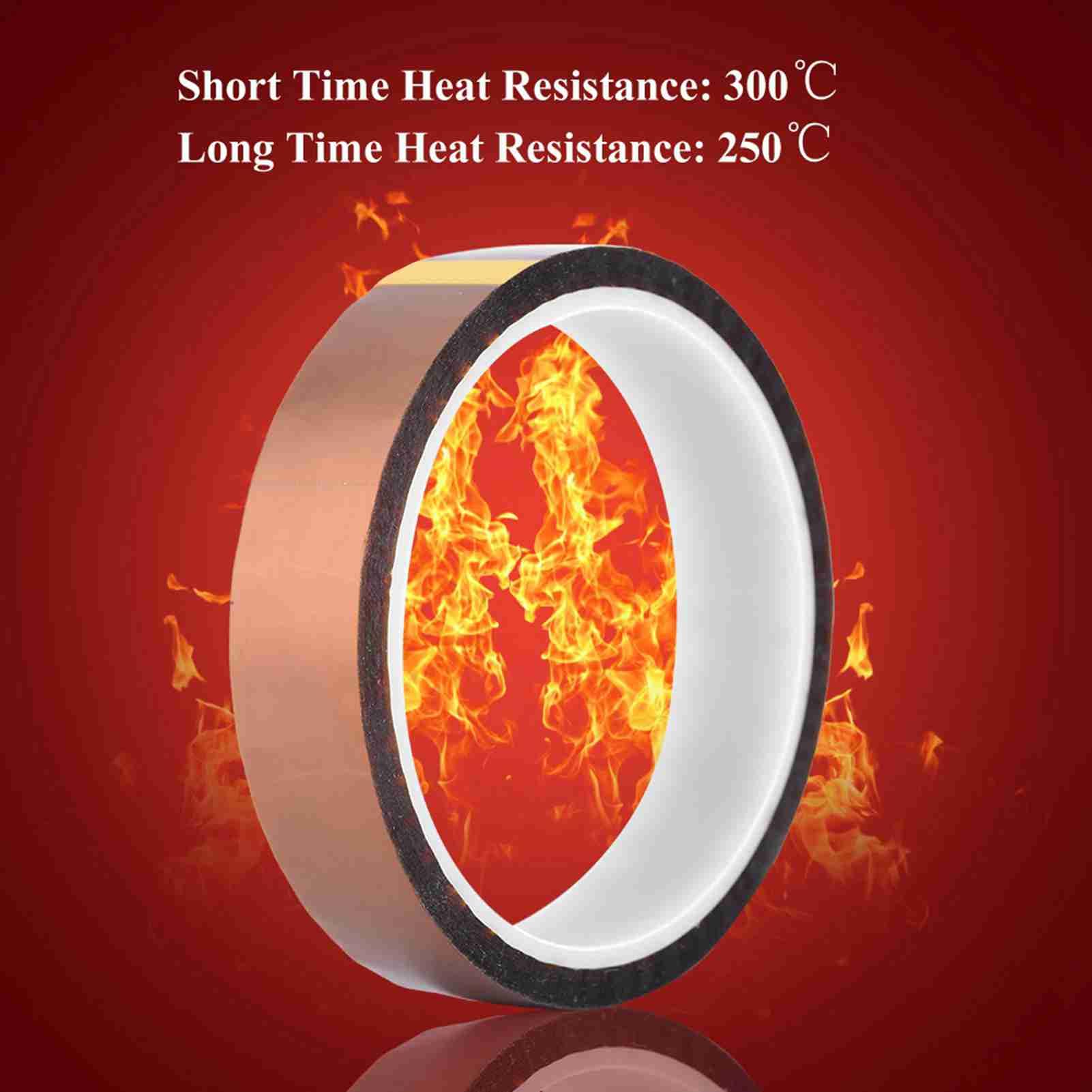 Isolamento termico Nastro adesivo, 33m * 0,06mm 250-300 ℃ nastro di trasferimento termico estenuabilità del 35% resistenza alla buccia 5N/25mm larghezza 30mm per saldatura a chip (30 mm di larghezza)