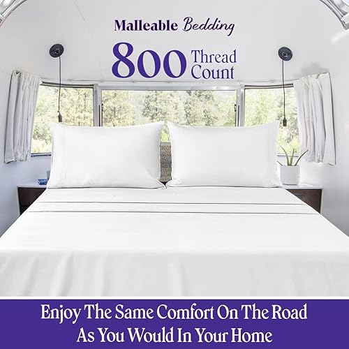 Miniatura 2 de Malleable Bedding Juego de sábanas de 4 piezas, litera de 30 x 80 pulgadas, sábanas de cama de RV para cámper, caravanas y remolques de
