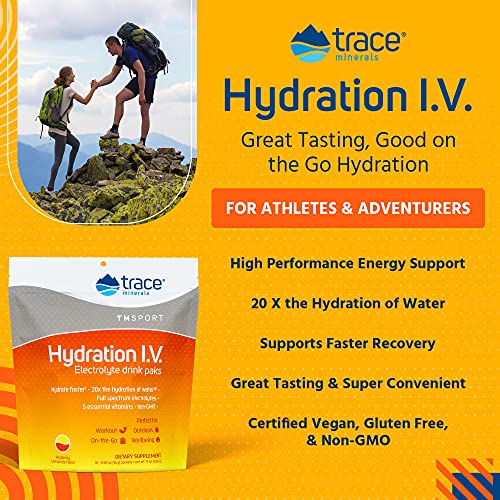 Trace Minerals Hydration IV Electrolyte Drink Packs Full