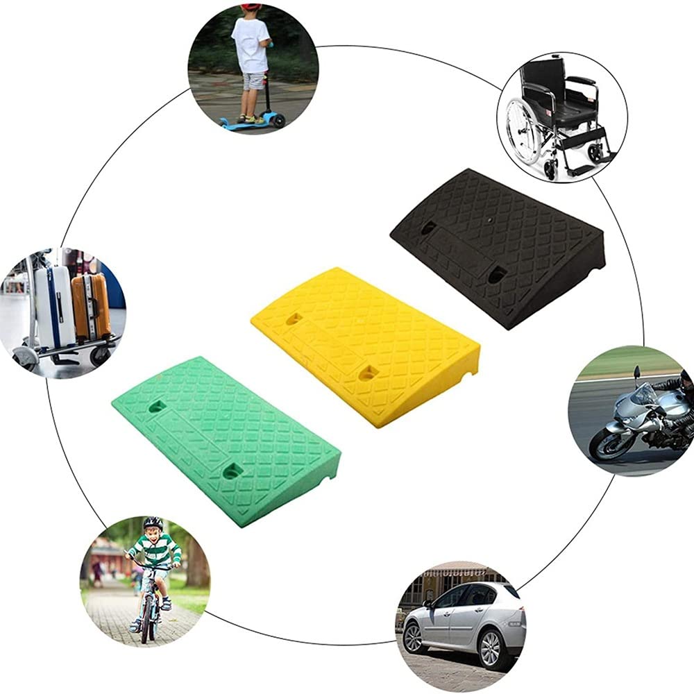 Rampa Carrabile Per Marciapiede - Piastra Antiscivolo Per Auto E Bici, Altezza 3-13 Cm