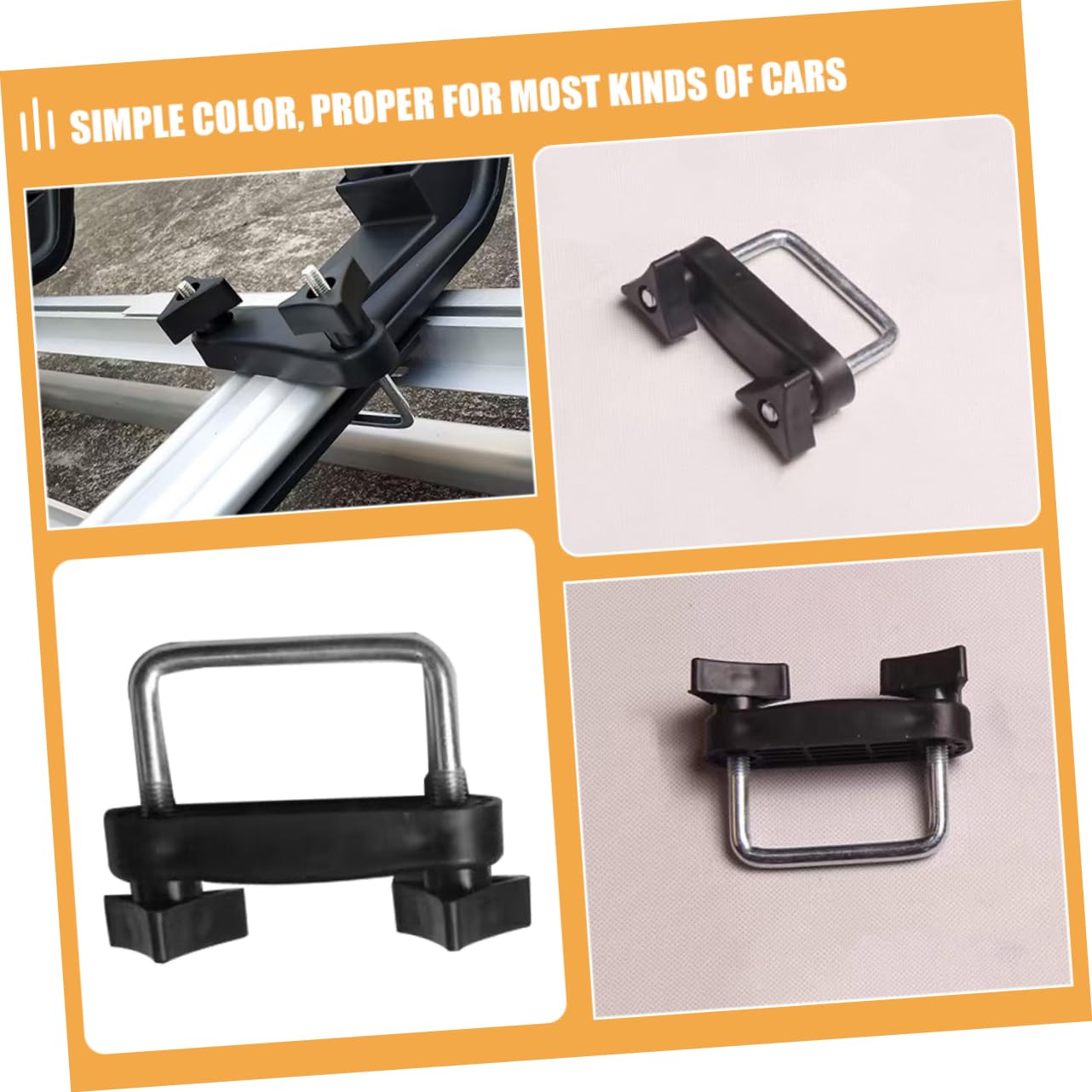 Car Roof Luggage Rack Clamp Cargo Carrier Bracket Bolt for Easy Installation and Durability Fits Roof Racks Lightweight and Sturdy Design Inner