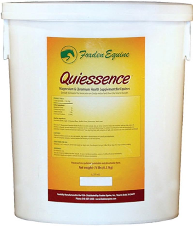 Quiessence Foxden Equine 14 lb Banana Flavored Magnesium Pellets Founder Calming Sore Muscle Supplement