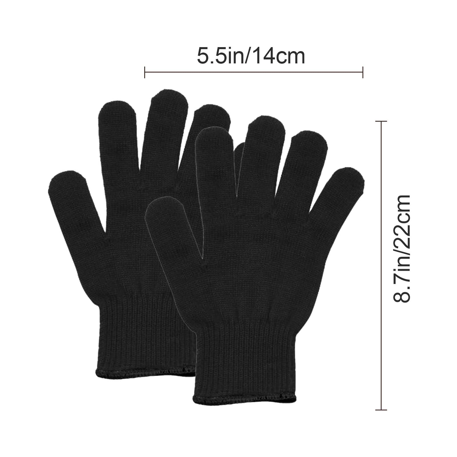 TSHAOUN 2 Paires Gant Résistant à la Chaleur pour la Coiffure, Gants de Protection Gant Anti Chaleur pour fer à Lisser à Friser le Plat la Baguette de Cheveux Curling Outils