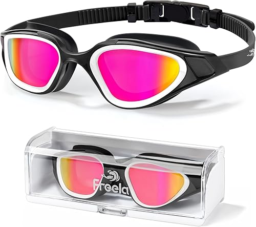 Miniatura 8 de Freela Gafas de natación polarizadas unisex para adultos, protección UV400, antivaho de 180° de ancho, visión clara para hombres, mujeres y jóvenes