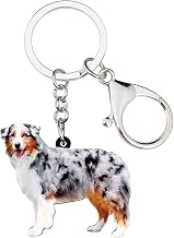NEWEI Acrylic Dog Key Ring Cute Dog Ring Carabiner Keyring Gift Idea Women Girls
