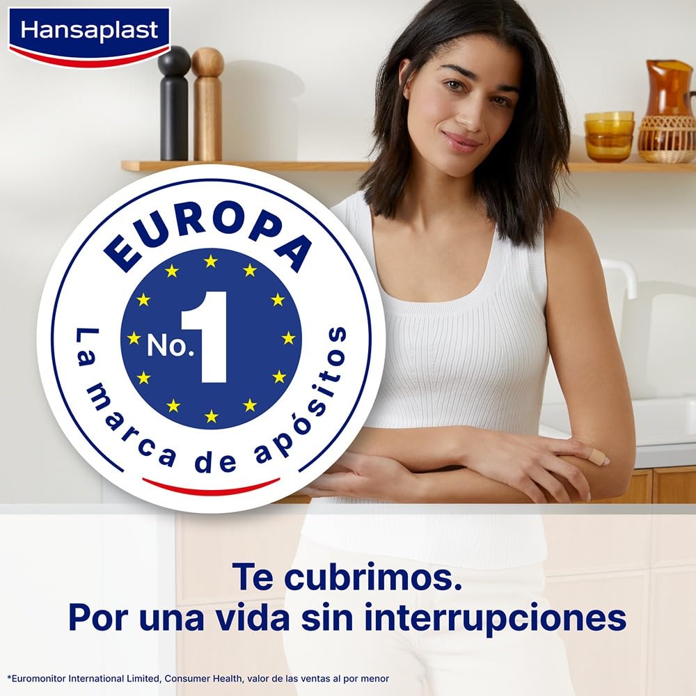 Hansaplast Universal Tira para cortar 10 x 6 cm, Apósitos impermeables transpirables, Fuerte adhesión, Gasa absorbente antiadherente, Apósitos para heridas multiusos