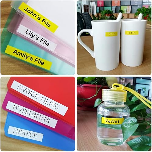 Miniatura 9 de Compatible Dymo Etiqueta estándar Dm1cinta de etiquetado para Label Manager rotuladoras por Orison, 14inch X 23pies (7m), Negro y amarillo