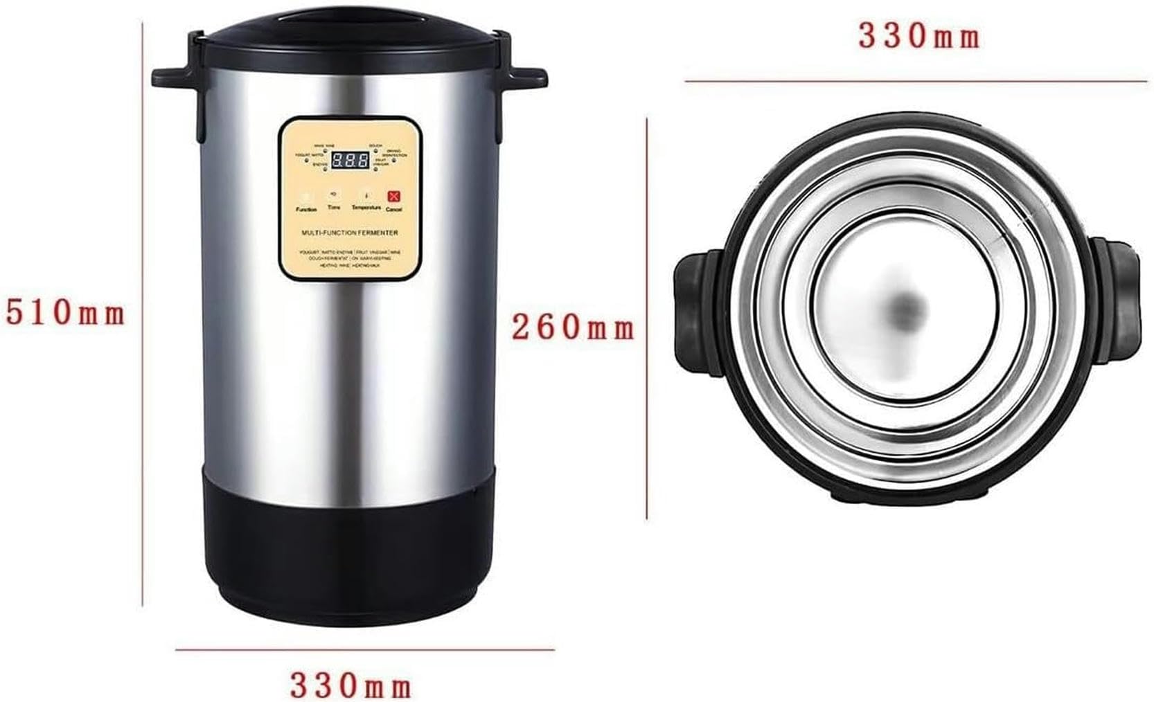 Yogurtera automática Inteligente de 12 L, Yogur casero fermentado a Partir de puré de arroz,