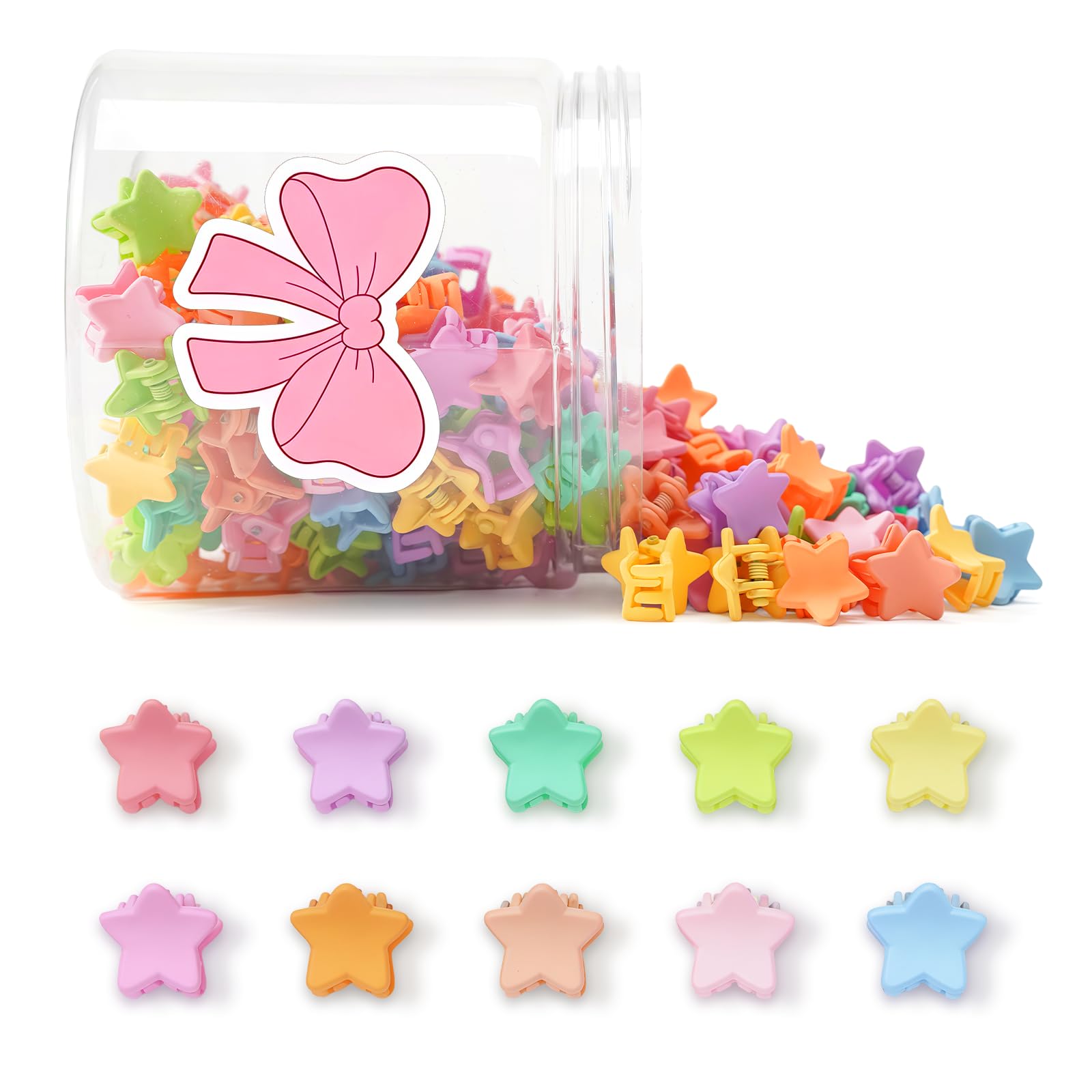 Colorful Mini Flower Hair Clips - 150 Pack -12