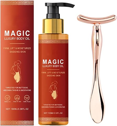 Aceite corporal de lujo magico,Body Oil,Magic Body Oil,100% Puro y Natural,Reafirma e hidrata la piel,Revitaliza la Piel,Prevención de Estrías,Aceite corporal apretado