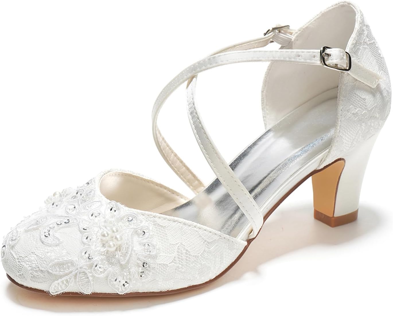 Wedding Shoes Round Criss Cross Party Shoes