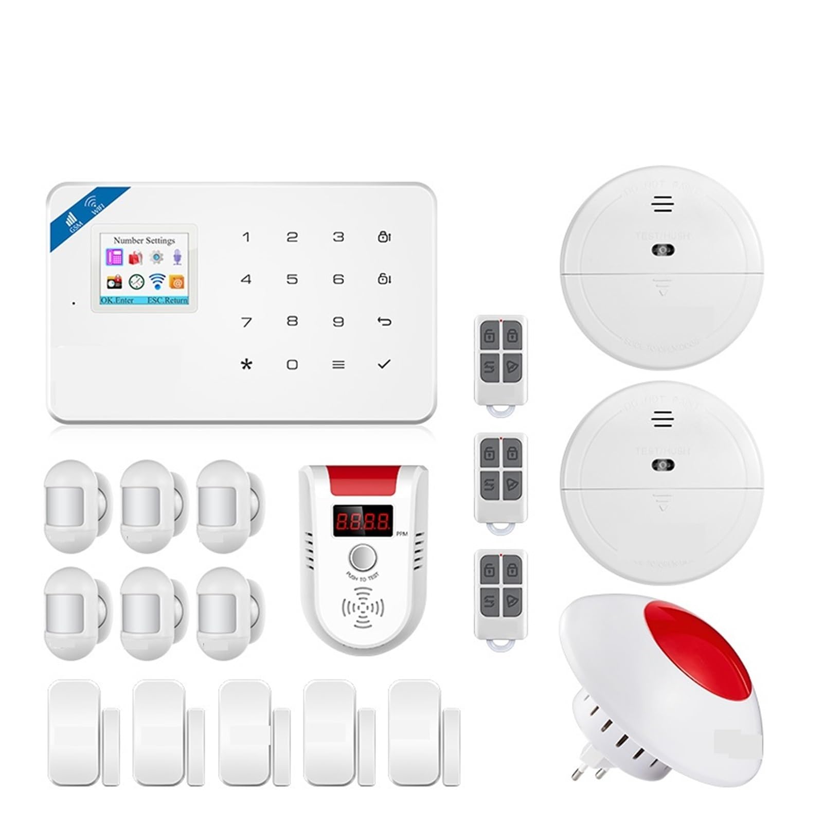System Alarmowy Dla Inteligentnego Domu Antywłamaniowego 433 MHz Alarm GSM Bezprzewodowa Kontrola Aplikacji Tuya, łAtwa Konfiguracja I UżYtkowanie(KIT 3)