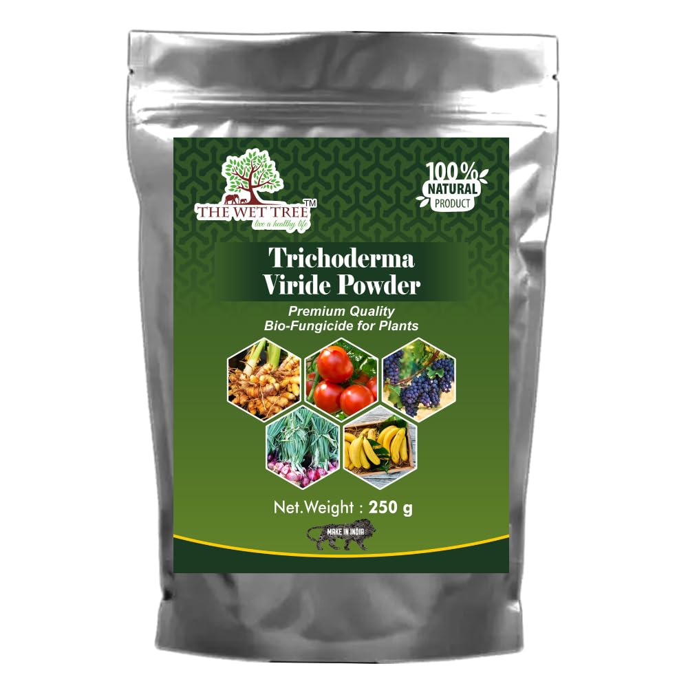 Trichoderma Viride Powder | Bio Fungicide for Home Garden Plants | Controls Root Rot, Stem Rot, Bacterial & Fungal Diseases (250GM)