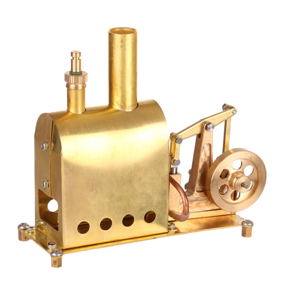 Kopeetechy Dampfmaschinenmodell Erwachsen - Mini Metall Motor Modell, Kupfer Dampfmaschine Funktionsfähig, Kessel Dampfmaschine, Wissenschaft Geschenk Experimentierkasten