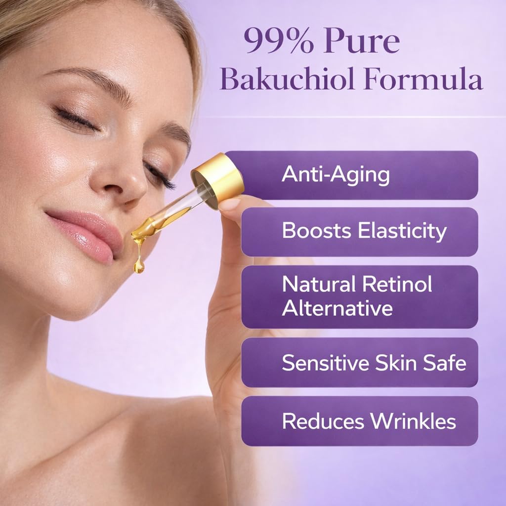 BAKUCHIOL OIL Rejuvenating Botanical Elixir with Bakuchiol Anti Aging Facial Oil with Jojoba, Rosehip & Squalane, Natural Retinol Alternative for Wrinkles, Dark Spots, Dry Skin Hydration & Glow - Image 7
