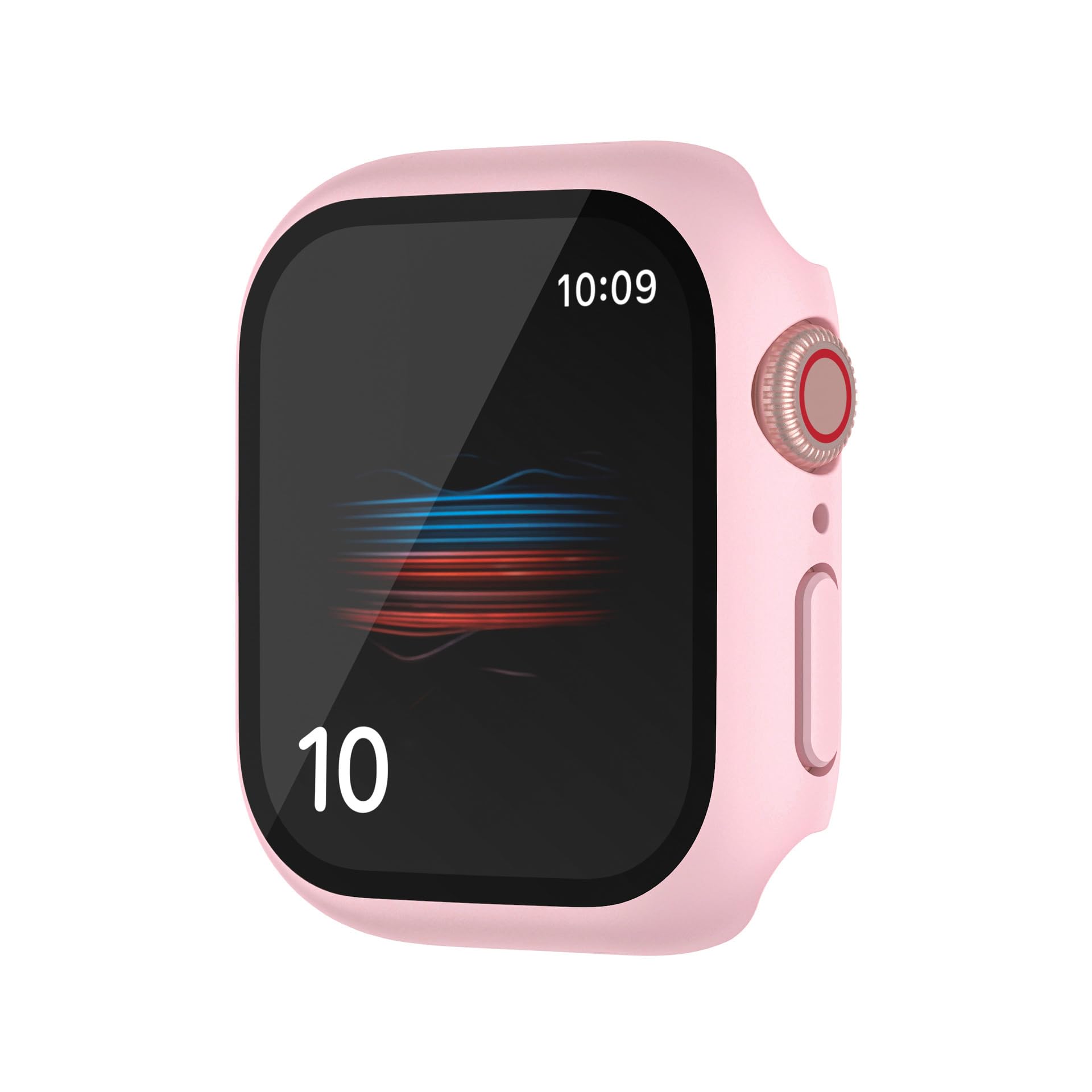 HANKN Hard Case for Apple Watch Series 6 5 4 SE 40mm Tempered Glass Screen Protector Case, Full Coverage Ultra-Thin Shockproof Bumper Iwatch Cover (Pink, 40mm Series 6 5 4 SE)