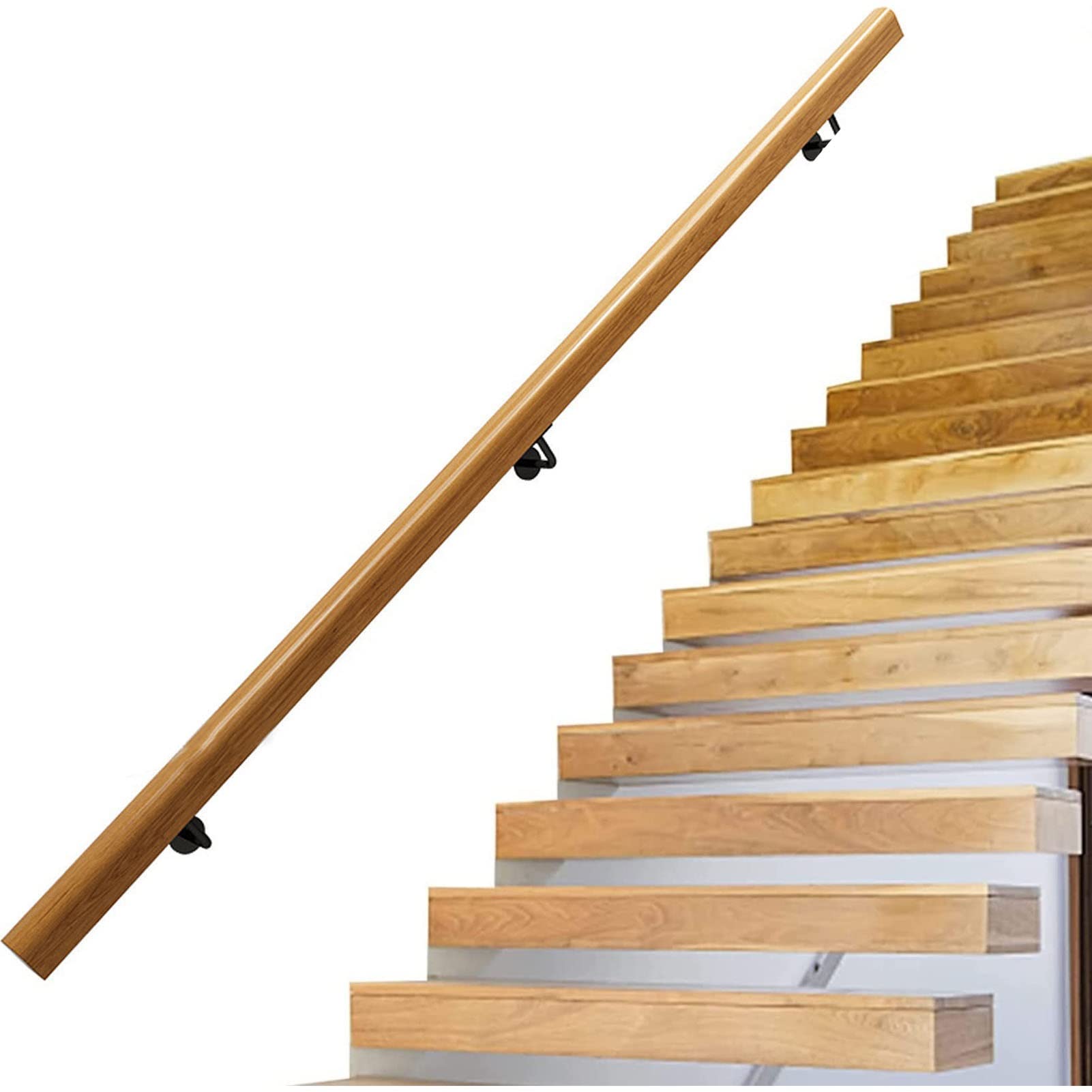 Rampe d'escalier en bois de pin pour aménager un intérieur chaleureux et sécurisé