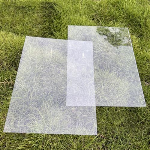 1.2mm Hojas de Techos Lámina Metacrilato, Policarbonato Placas Transparente Tejados, Planchas de Cubiertas Plástico Paneles Acrílica para Invernadero Cocheras Jardín Marquesinas(20x40cmx1.2mm)