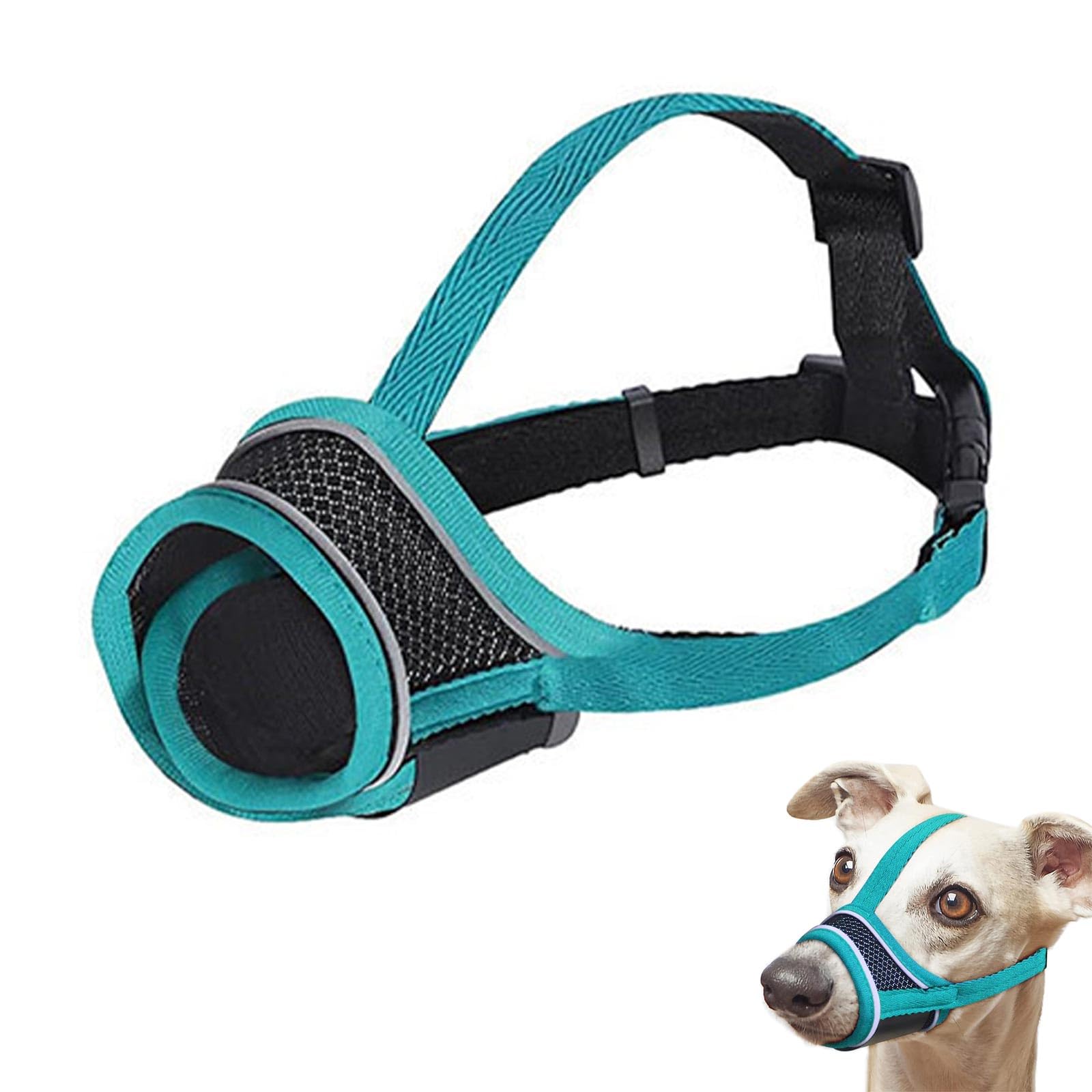 Adjustable Soft Mesh Dog Muzzle for Small Dogs & Puppies, Anti-Bite, Anti-Bark