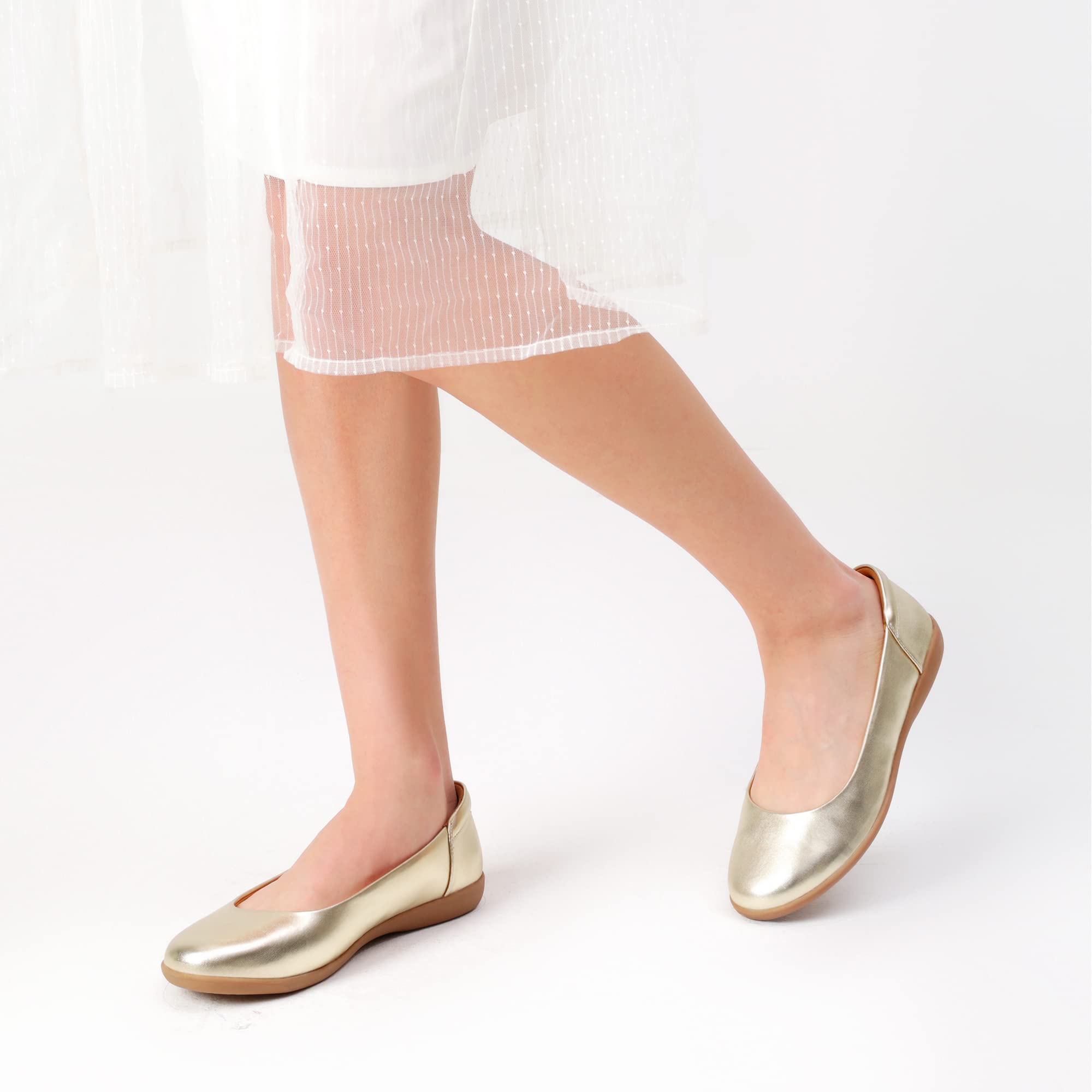 DREAM PAIRS Bilarinas Mujer Zapatos Comodos Planos con Plantilla Acolchada Clasico Suela Antideslizante