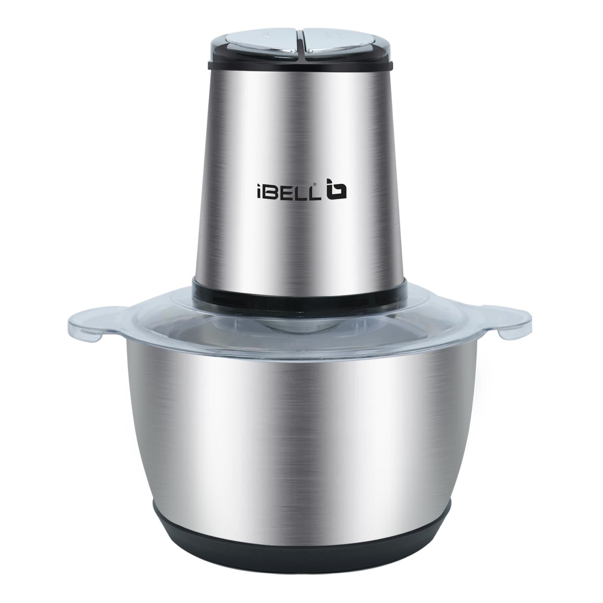 IBELL MT200SPRO Electric Chopper with 2-Yr Warranty, 700W Powerful Motor, 2L SS Bowl, Multipurpose Food Processor for Meat, Vegetables, Fruits & Nuts, with Garlic Peeler & Egg Whisker (Silver).