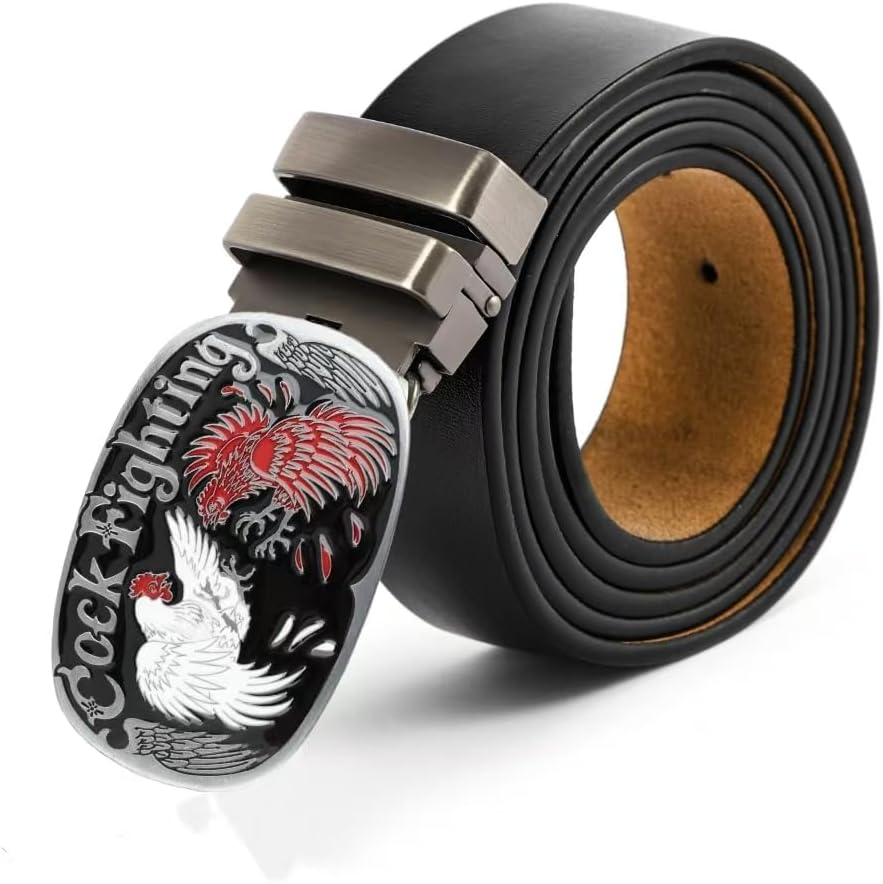 Western Belt Cowboy Belts for Men Women, Western Leather Belts for Jeans, Buckle Removable Plaque