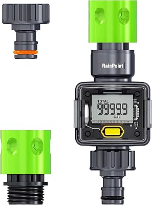 Compteur D'Eau RAINPOINT Pour Jardin - Mesure Débit Et Consommation Eau