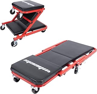Mechanic Mechanic Creeper Seat with Brake, Foldable