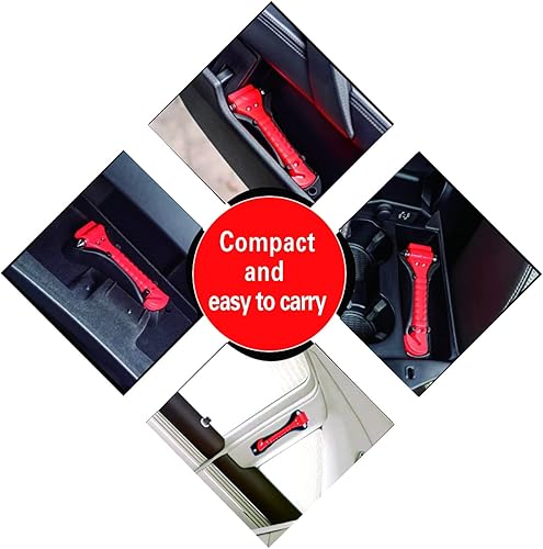 Miniatura 5 de Paquete de 3 unidades para romper ventanas de emergencia y cortador de cinturón de seguridad, herramienta de escape y rescate de emergencia,