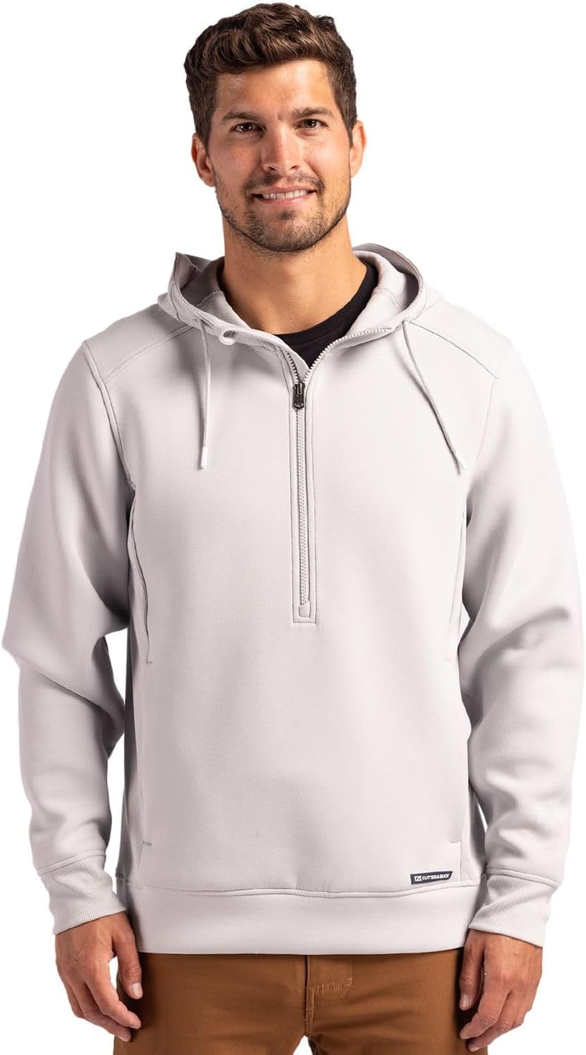 Cutter & Buck Roam Eco Half Zip Recycled Mens Hooded Pullover