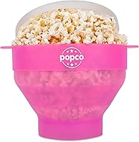 Vista 12 de POPCO Máquina de Palomitas de Silicona - Recipiente para Hacer Palomitas en Microondas - Tazón Plegable, Resistente al Calor, Fácil de Limpiar