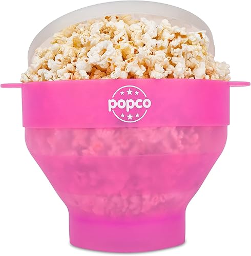 Miniatura 12 de Popco - Palomitas de maíz para microondas de silicona con asas, palomitero de silicona, cuenco plegable y apto para lavavajillas - 15 colores