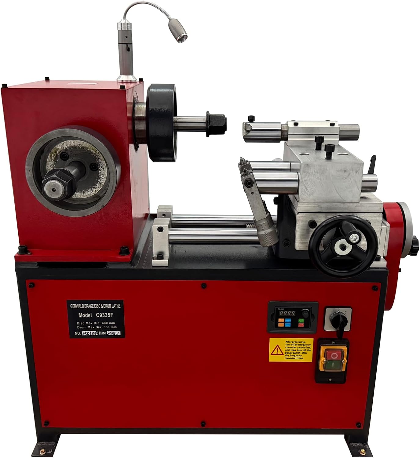 110V 550W Brake Drum/Disc Lathe Small Automobile Brake Hub Plate Repair Machine with Variable Frequency Speed Control Brake Disc Repair Machine