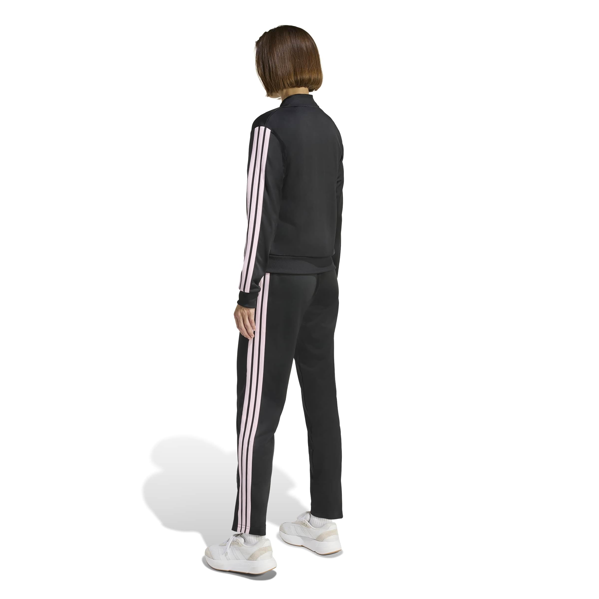 adidas Kobiety Essentials 3-Stripes Track Suit, black/clear pink, S
