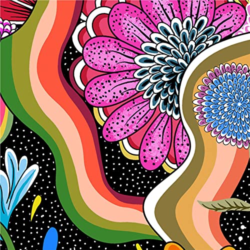 Yqbfb Mushroom Tapestry Trippy Tapestry Hippie Eyes Colorful Flower Tapestry For Bedroom Wall Hanging #TOP5