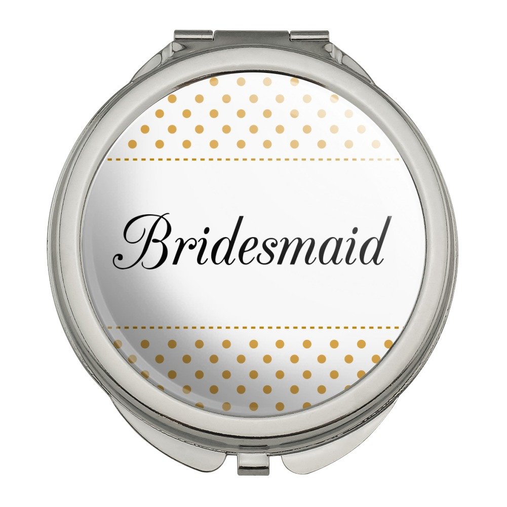 Bridesmaid Wedding Elegant Polka Dots Compact Travel Purse Handbag Makeup Mirror
