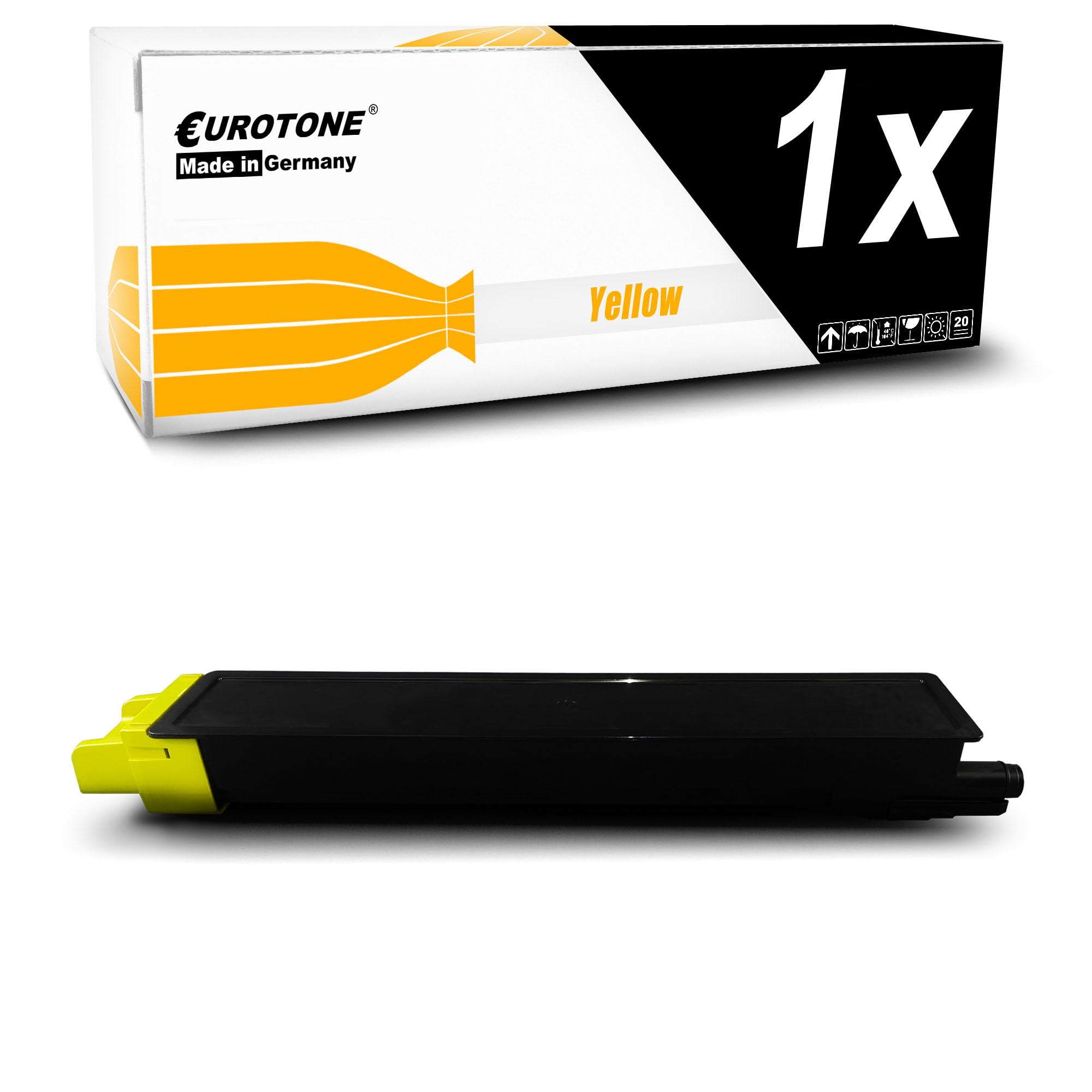 Eurotone Żółty toner do drukarki kompatybilny z Kyocera Ecosys M8100 M8124 M8130 zastępuje TK-8115Y