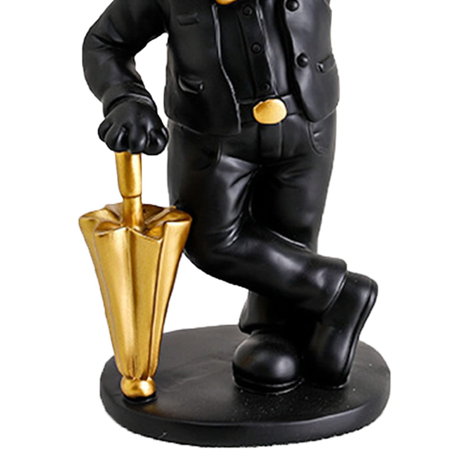 Estatua de bandeja de bulldog negro Stylebest de resina para llaves