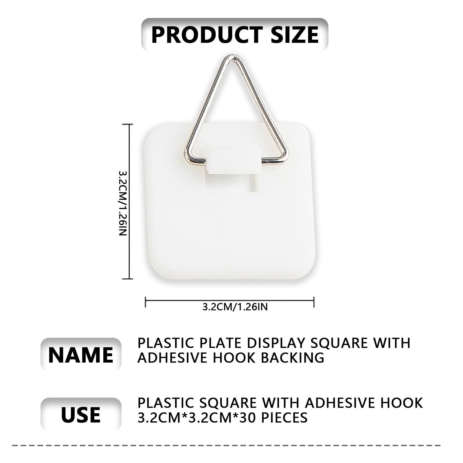 Ganci Per Quadri Adesivi 30 PCS - Ganci per Piatti da Parete Multifunzione Invisibili Verticali per Cucina
