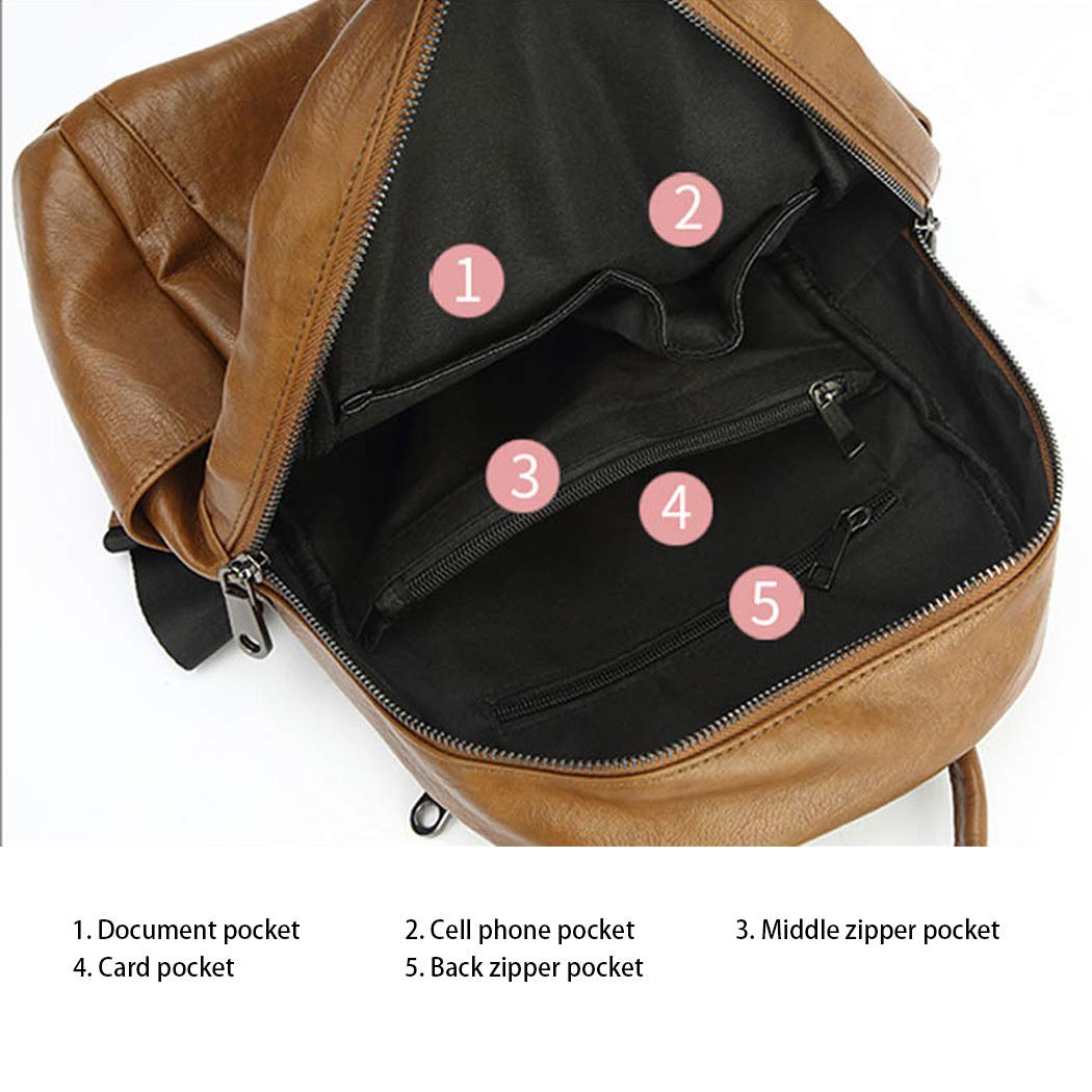DEERWORD Donna Borse a Zaino Borsa a Zainetto Elegante Tracolla Zaini Firmate Marca Zainetti Antifurto PU pelle 5255 1 pz