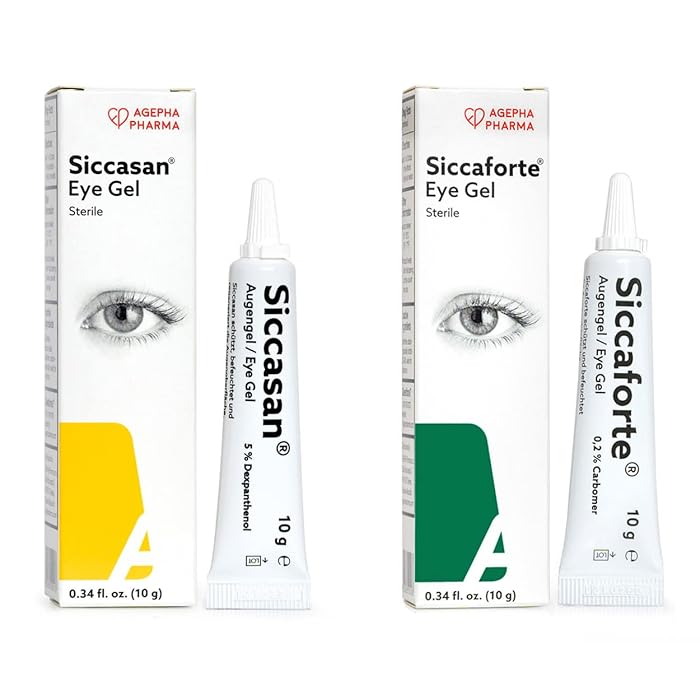 Buy Siccasan & Siccaforte Eye Gel for Dry Eyes for Night & Day Use