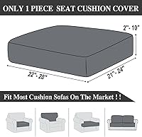 Vista 6 de Funda de Cojín de Sofá Funda de Cojín de Asiento Funda Elástica para Sillón Fundas Separadas para Sofá Seccional Protector de Muebles