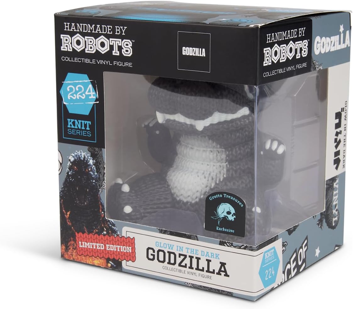 Handmade by Robots Godzilla Blue Glow in The Dark Vinyl Figure, Gray, HMBR224