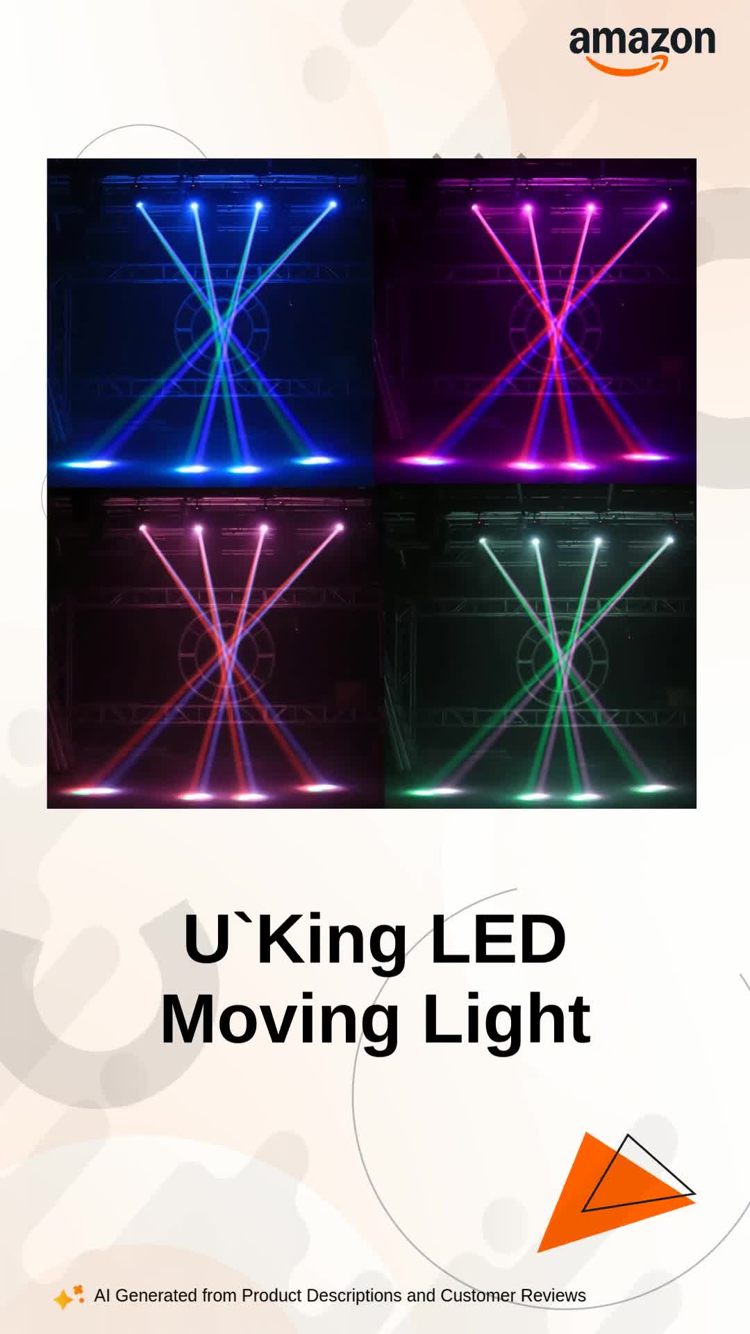 動作OK U'King MINI LED MOVING HEAD 2個セット U`King LED Moving Head Light