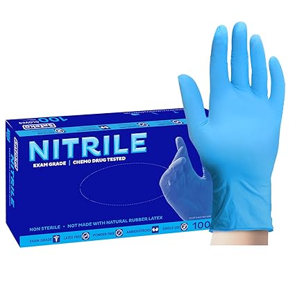 SAFEKO Disposible Exam Nitrile Gloves, Latex Free, Powder Free (X-Large (1000 Pack), Blue)