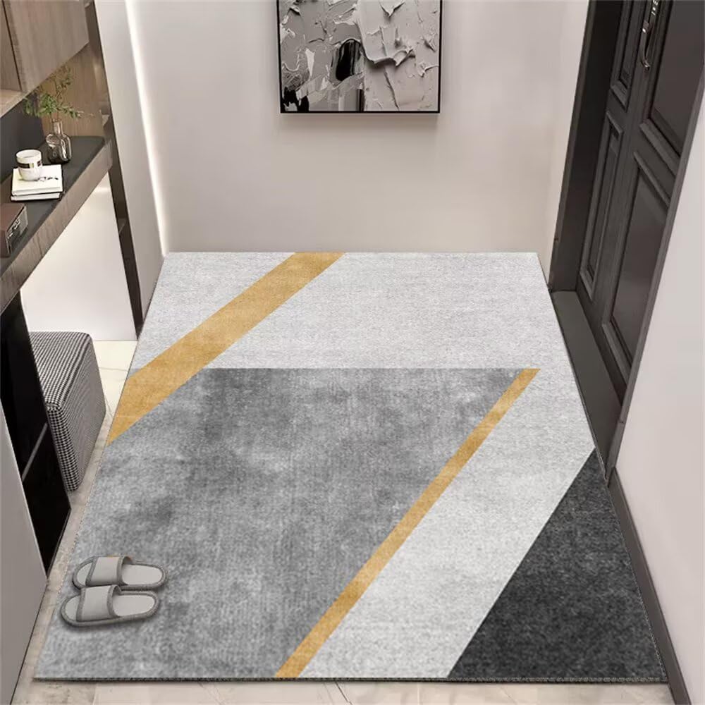 Tapis de couloir gris moderne idéal pour habiller et réchauffer vos sols